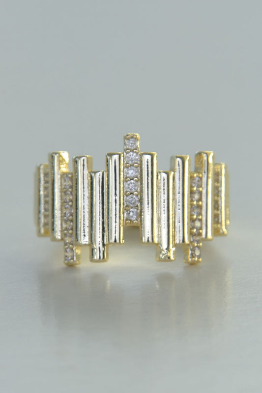 Aureo-ring i gullfarget stål, smykkedesign