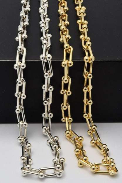 Chantal Gullfarget Smykkekjede - 44 cm med justerbar 5 cm for ekstra komfort og stil