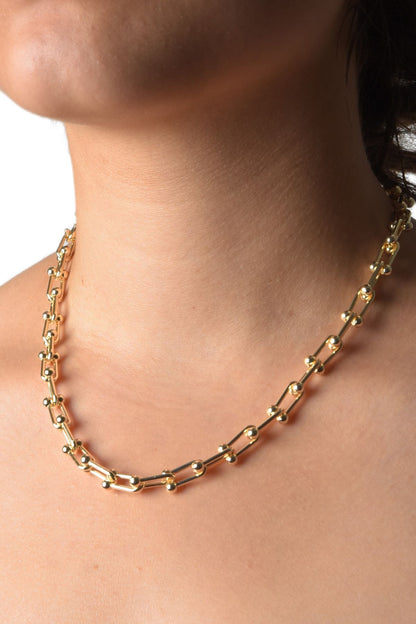 Chantal Gullfarget Smykkekjede - 44 cm med justerbar 5 cm for ekstra komfort og stil