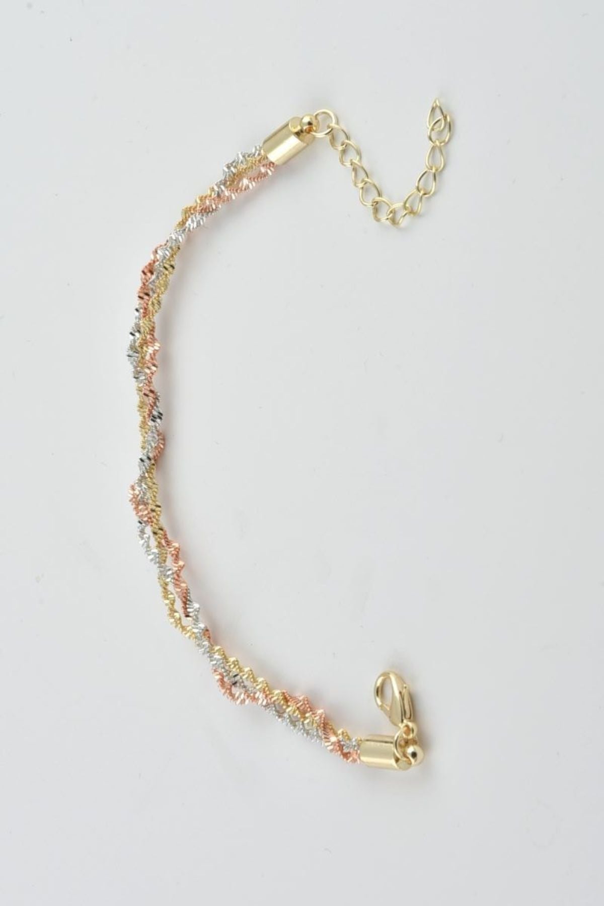 Gyllenblomst armbånd i rustfritt stål med flerfarget finish, justerbart 15+5 cm