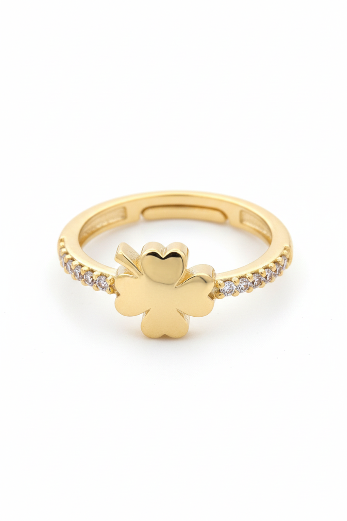 Elegant gullfarget justerbar ring i stål – Smykkefeber