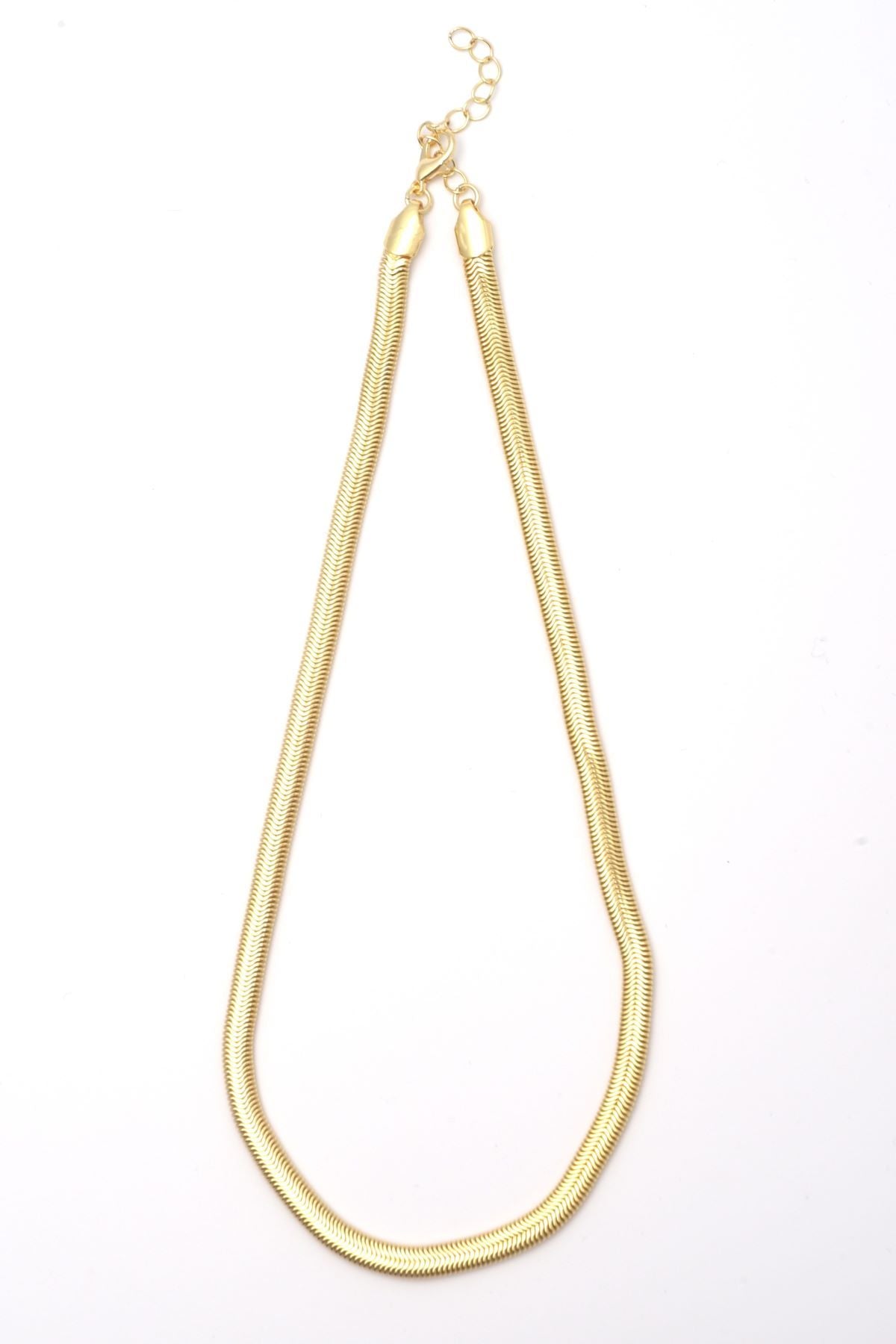 Kaia halskjede i stål, 38 cm + 5 cm justerbar lengde.