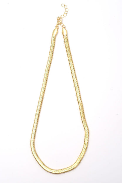 Kaia halskjede i stål, 38 cm + 5 cm justerbar lengde.