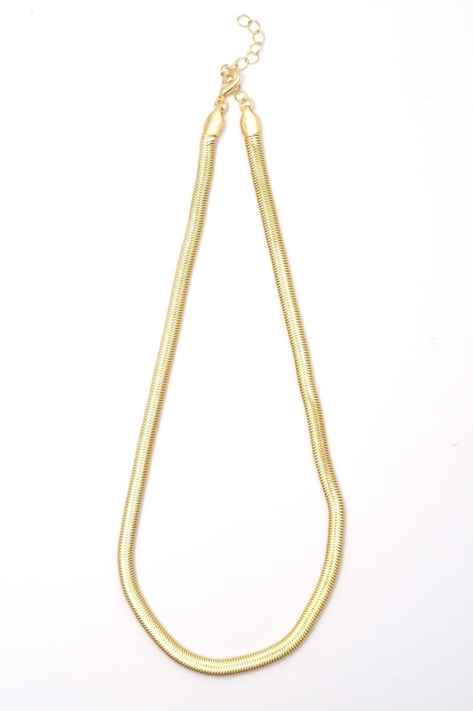 Kaia halskjede i stål, 38 cm + 5 cm justerbar lengde.