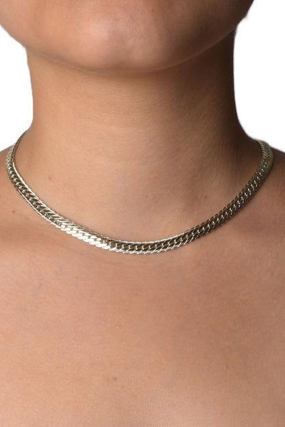 Selene Sølvfarget Kjede - 37 cm + 5 cm | Slitesterkt Stål Halskjede