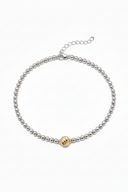 Solina armbånd i sølv og gulltone, stål – 17 cm + 5 cm forlengelse