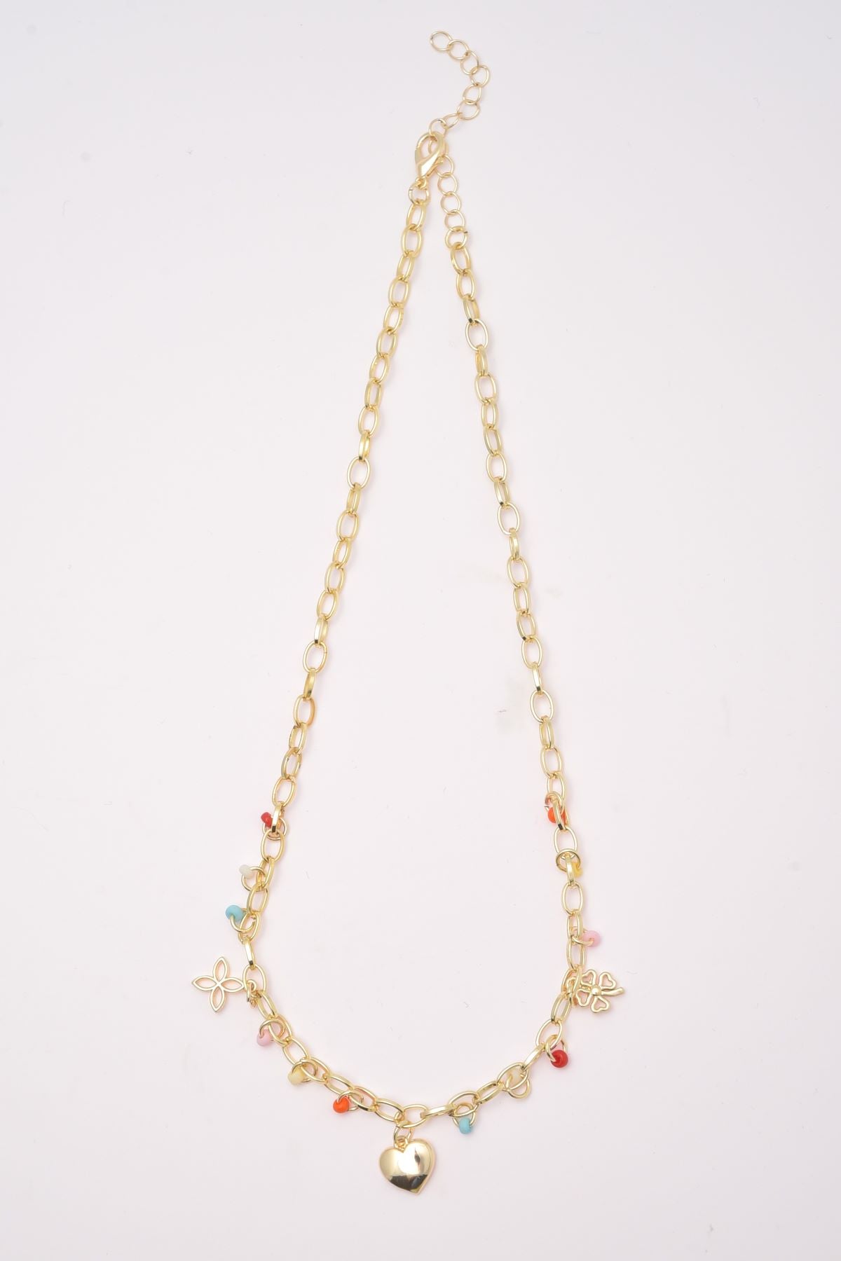 "Venetia kjede i justerbart høykvalitets gullbelagt stål, 38 cm + 5 cm langt."