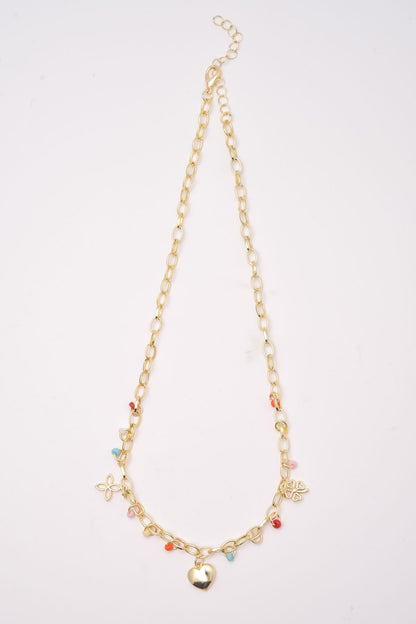 "Venetia kjede i justerbart høykvalitets gullbelagt stål, 38 cm + 5 cm langt."